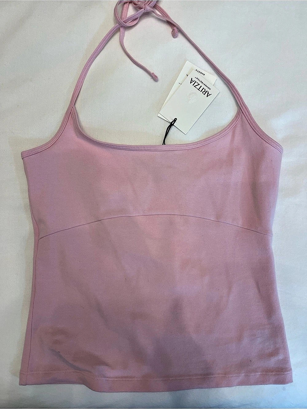 Aritzia HomeStretch Smooth Deejay Halter Top Pink Small NWT